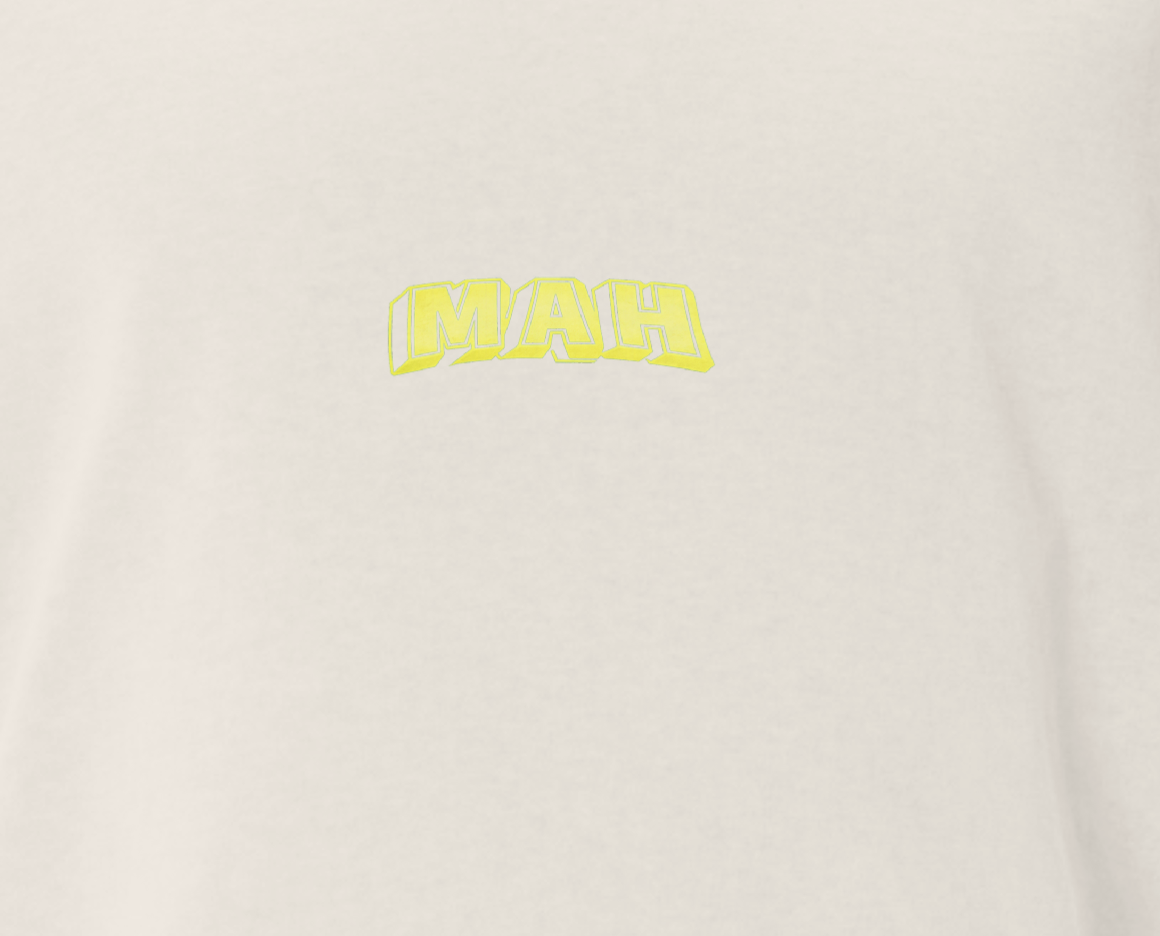 MAH Logo Printed Oversized faded t-shirt