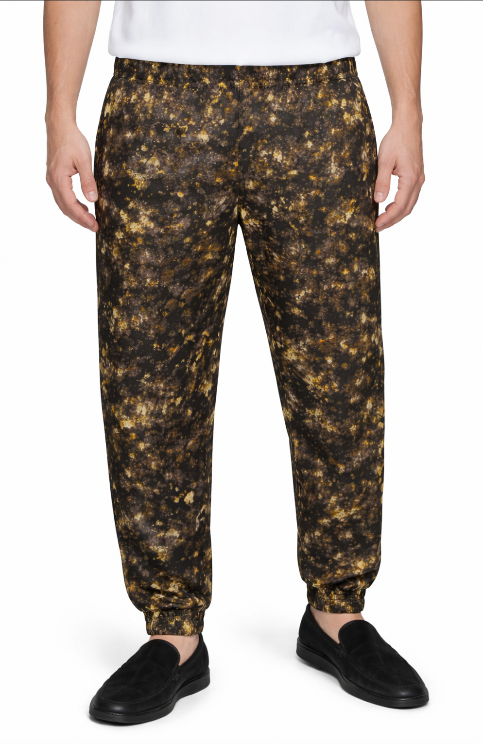 Black Gold Allover Print Unisex track pants