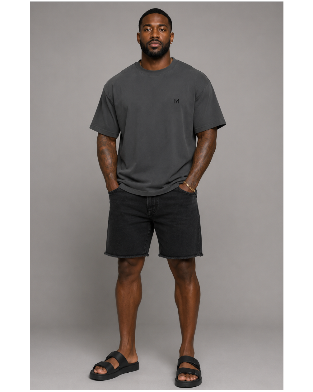 Logo Embroidered Oversized faded t-shirt