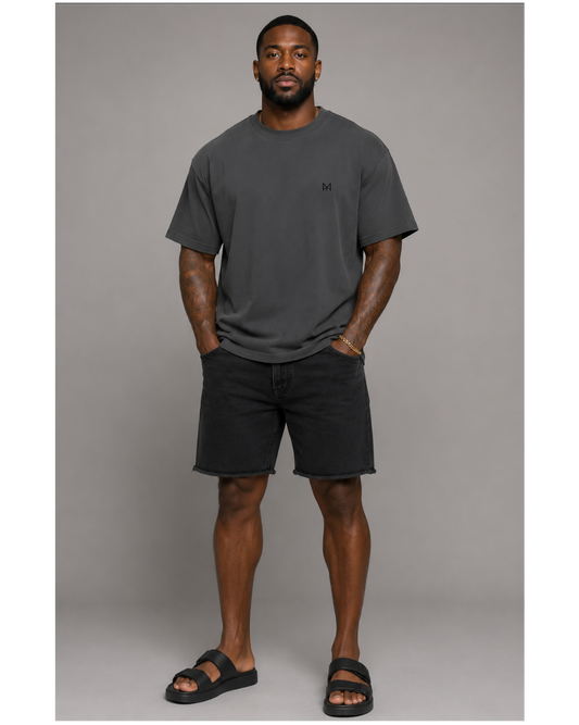 Logo Embroidered Oversized faded t-shirt