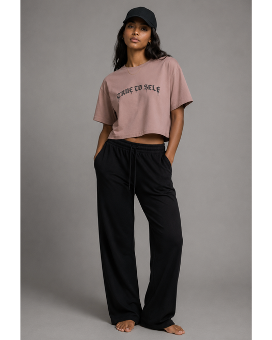 True to Self Printed Women’s crop top