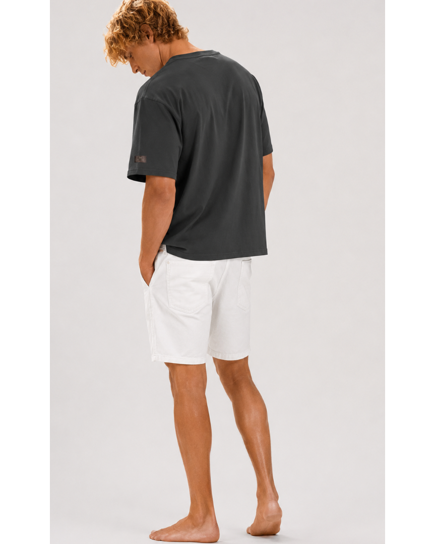 Printed Patch Oversized faded t-shirt