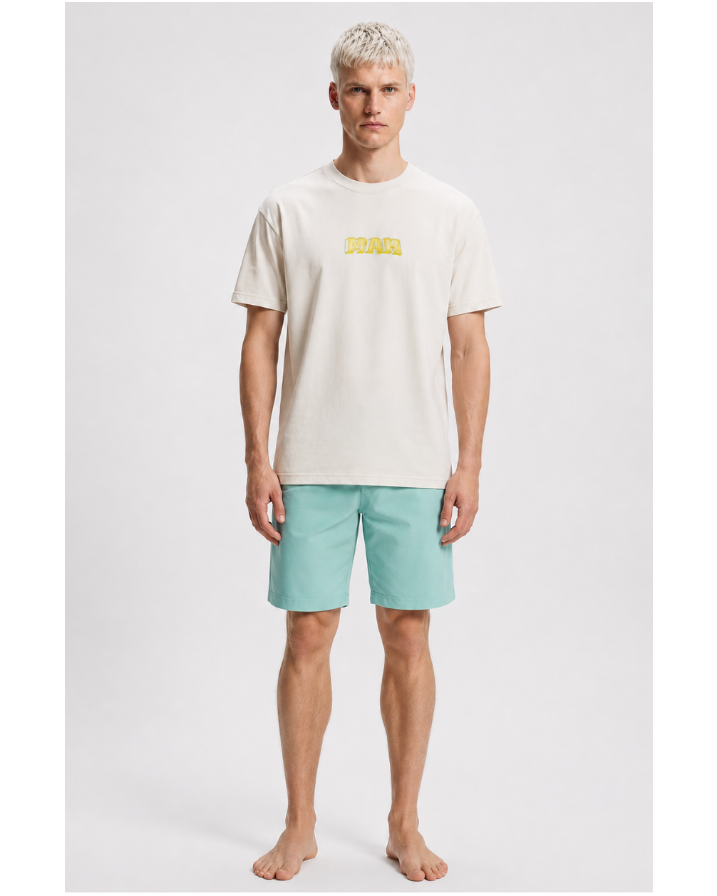 MAH Logo Printed Oversized faded t-shirt
