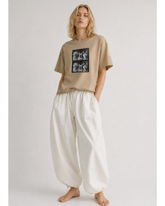Trio dogs Graphic Oversized faded t-shirt